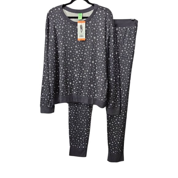 Honeydew New Star Seeker Brushed Jersey Lounge Gray Star Pajama Set 2Pc Set - Picture 5 of 12
